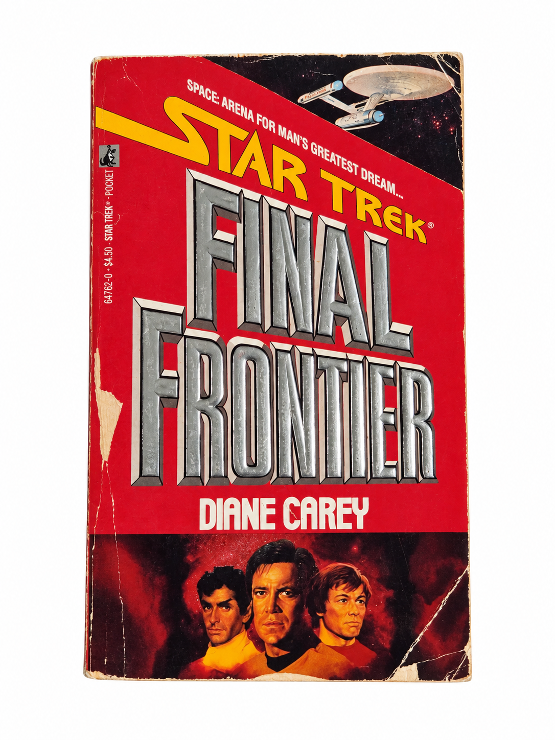 Star Trek Final Frontier paperback front cover with visible wear