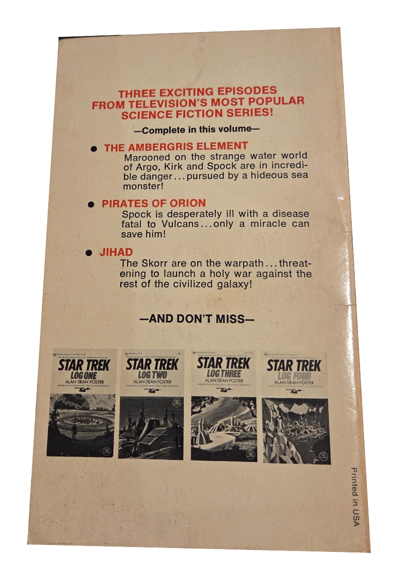 Star Trek Log Five back cover on white background