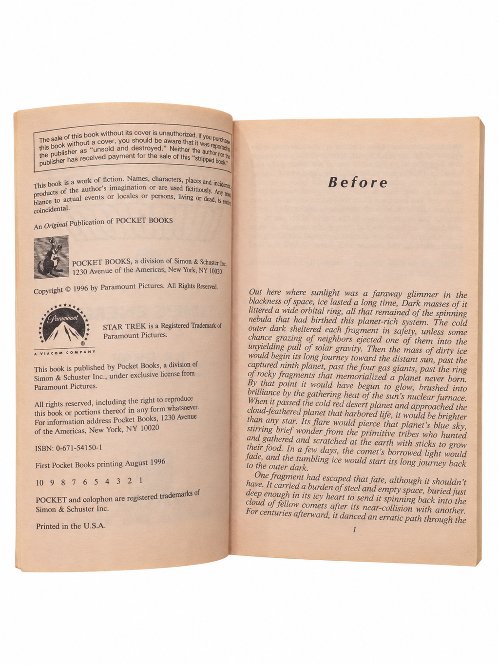 Time's Enemy copyright page second angle