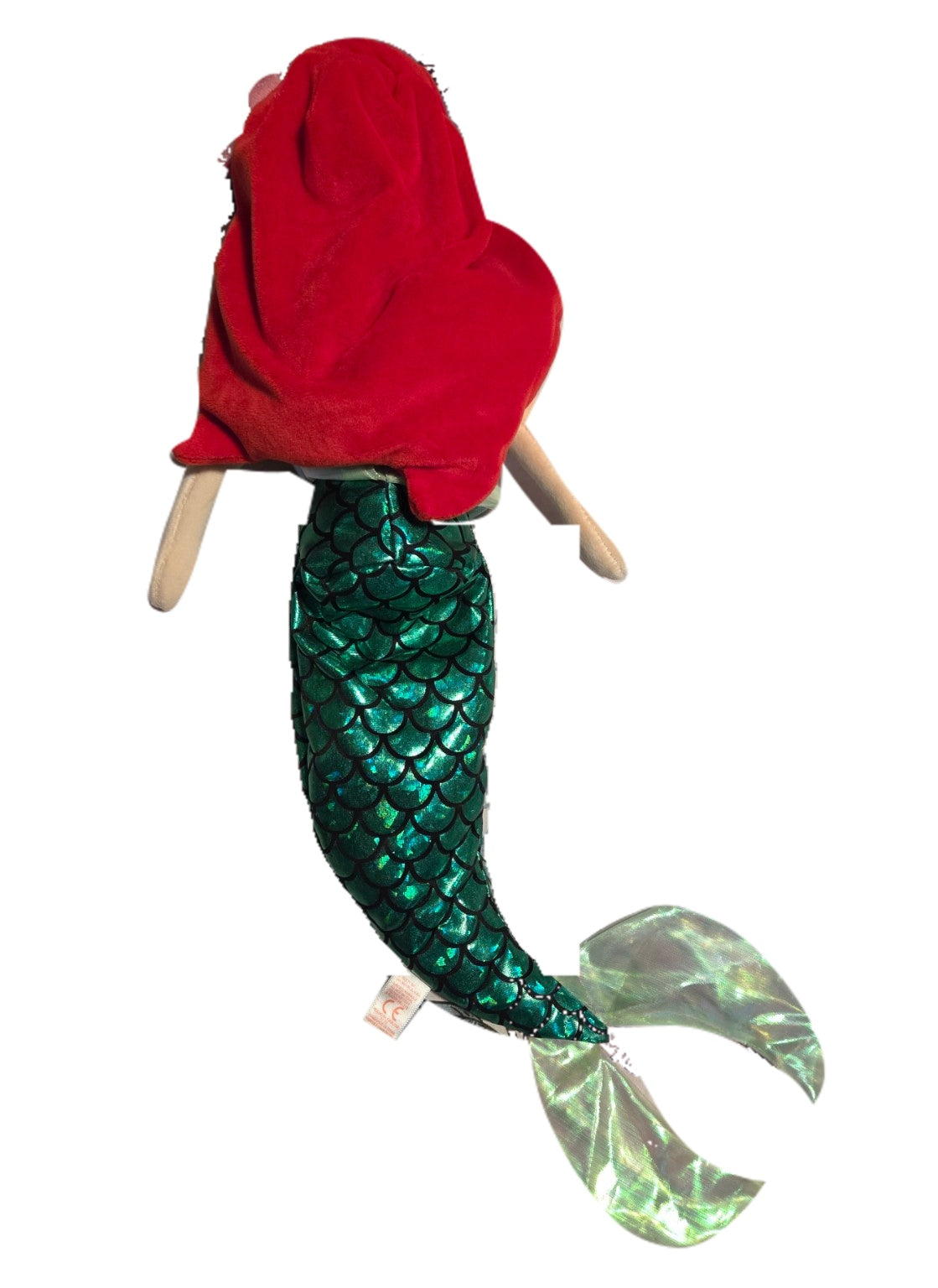Ty Sparkle Ariel plush back view on white background