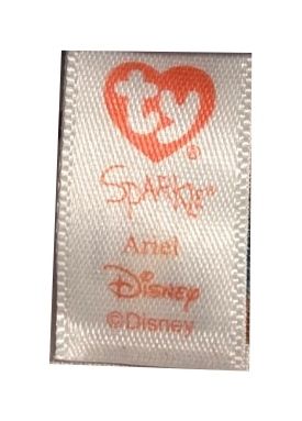 Ty Sparkle Ariel plush brand view on white background