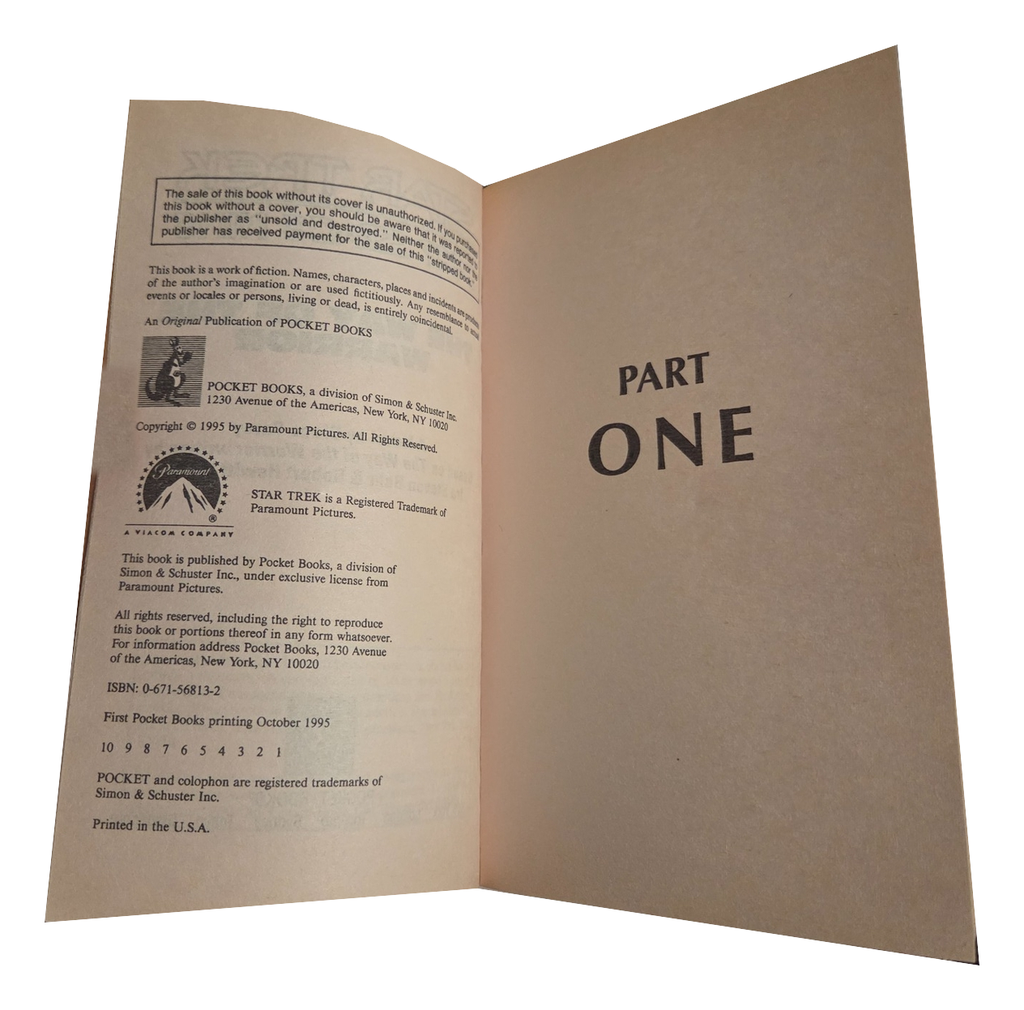 The Way of the Warrior by Diane Carey - copyright page, actual pre-owned copy