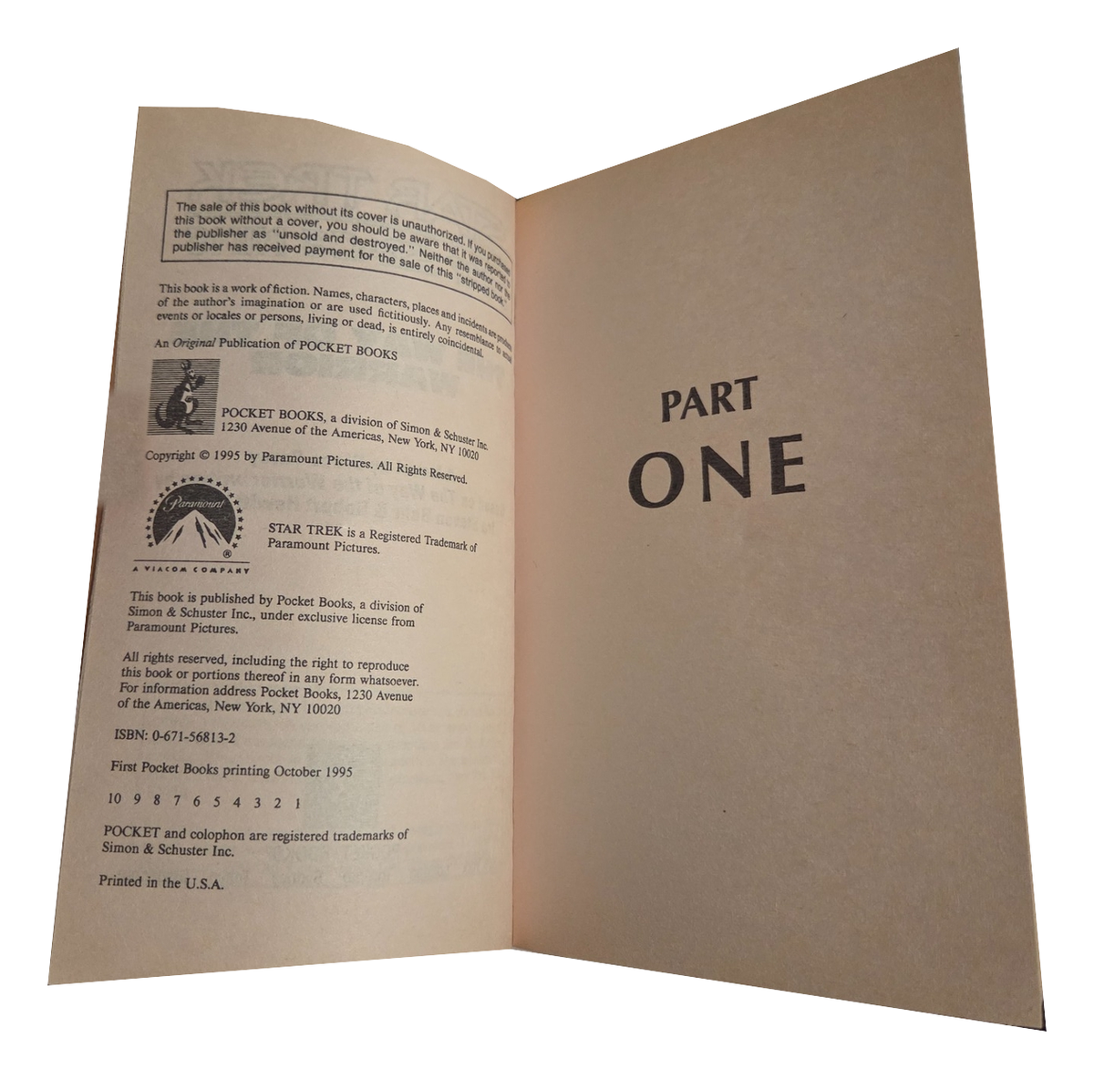 The Way of the Warrior by Diane Carey - copyright page, actual pre-owned copy