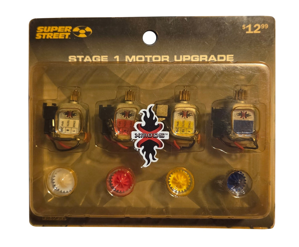 XMODS Super Street Stage 1 Motor Upgrade 600-8501 front view, new with yellowed packaging, white background